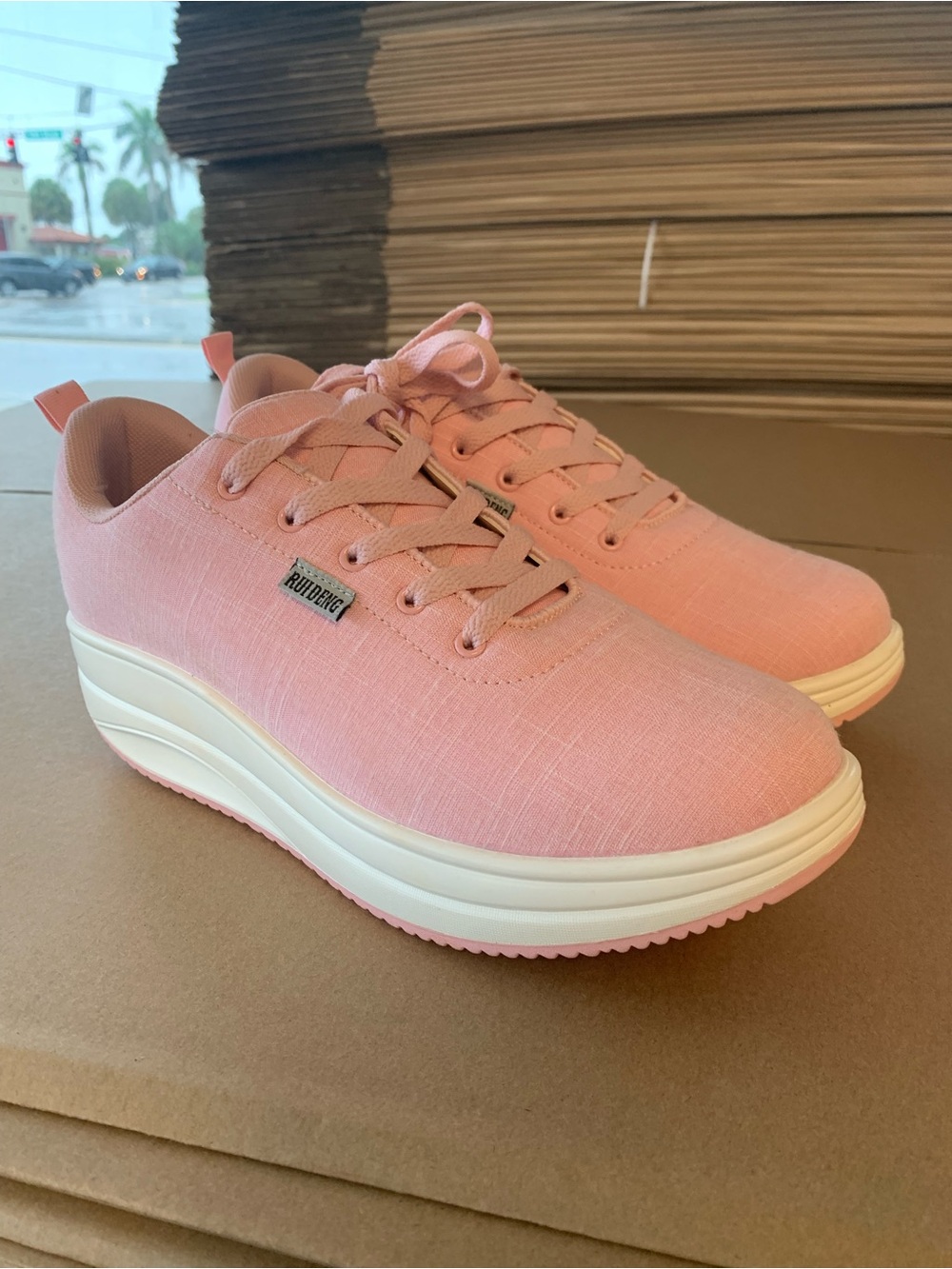 Ruideng platform walking sneakers for woman
